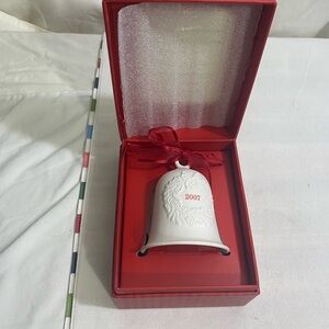 Hallmark 2007 Porcelain Dated Christmas Bell Ornament With Box